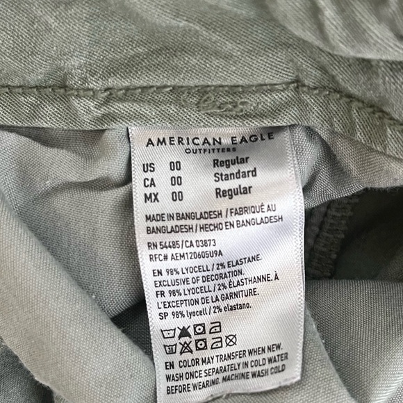 American Eagle green cargo pants size 00 - Picture 4 of 4